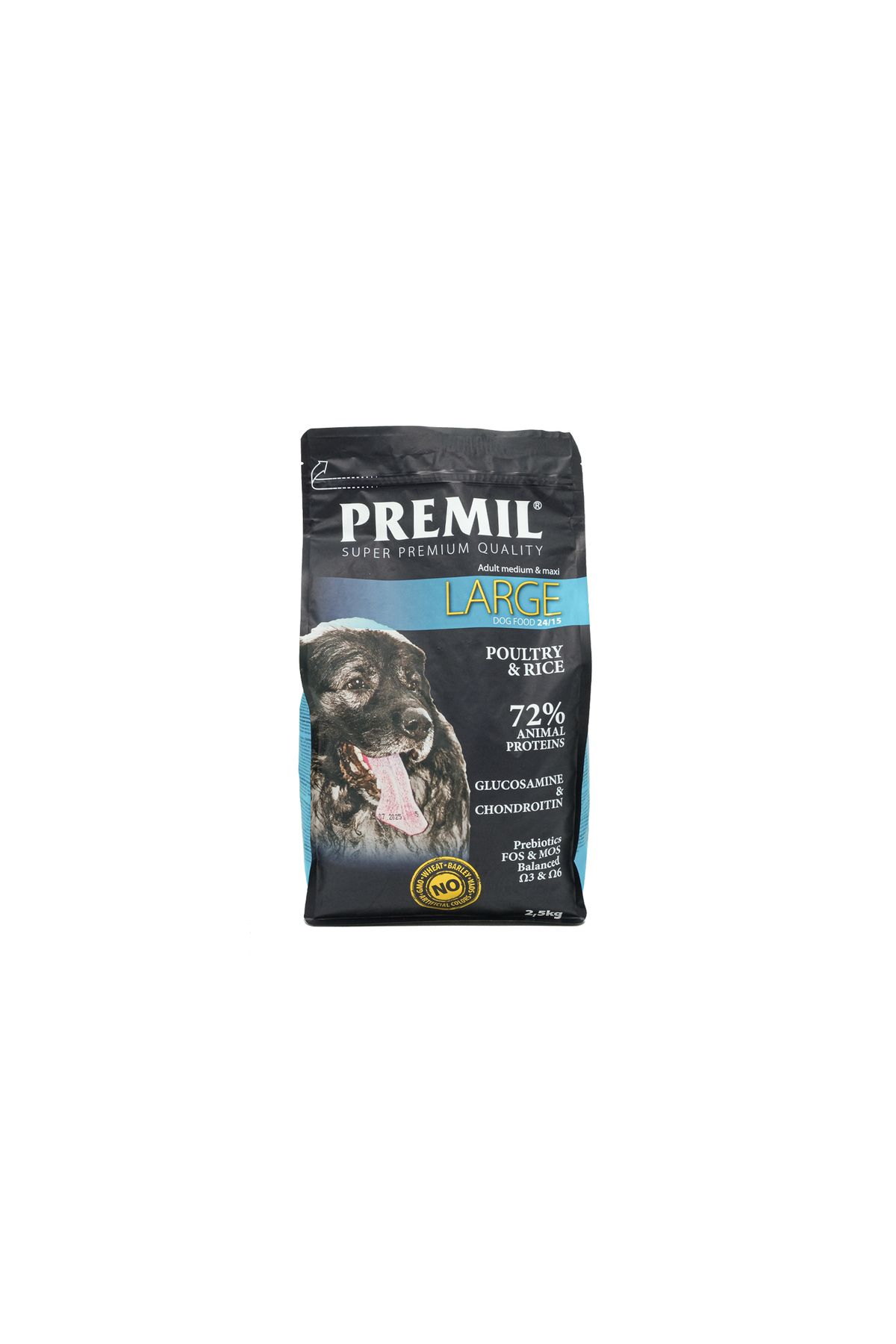 Premil Large Hrana Uscata Completa Pentru Caini Adulti De Talie Medie Si Mare, 15kg - One Size