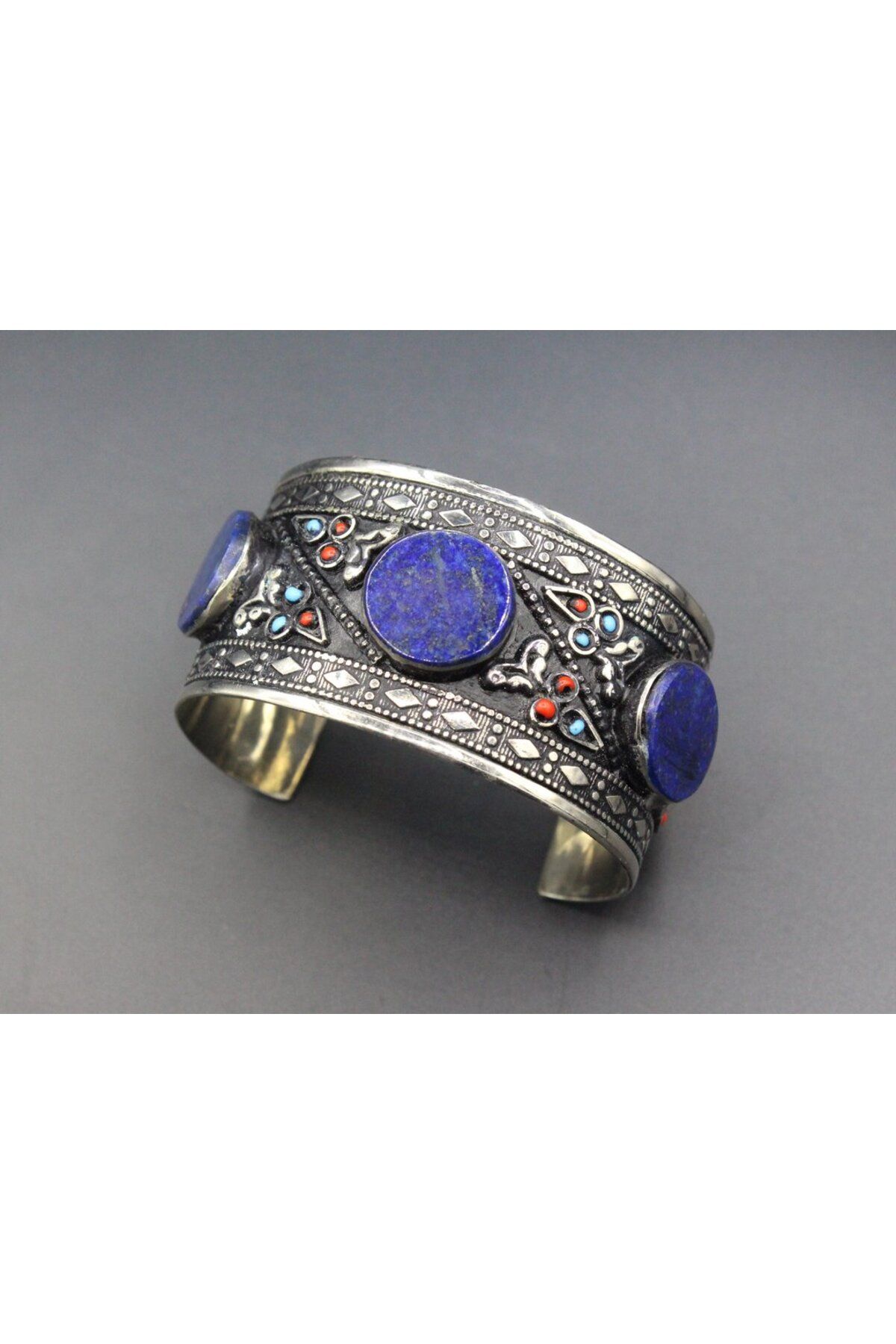 Store Afgan Bileklik, El Yapımı Lapis Lazuli Taşlı Bileklik, Kelepçe Bileklik, Afgan Takıları,