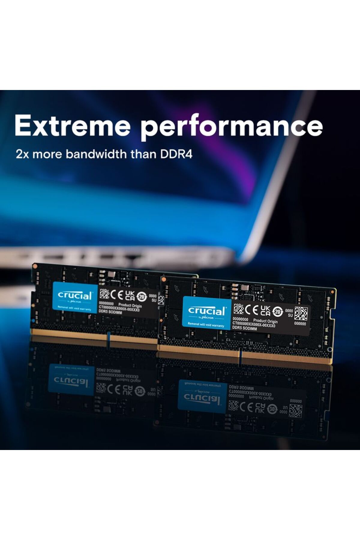 Crucial-64Gb Ddr5-5600 Sodimm Cl46 Notebook Ram Memory Ct64G56C46S5 4