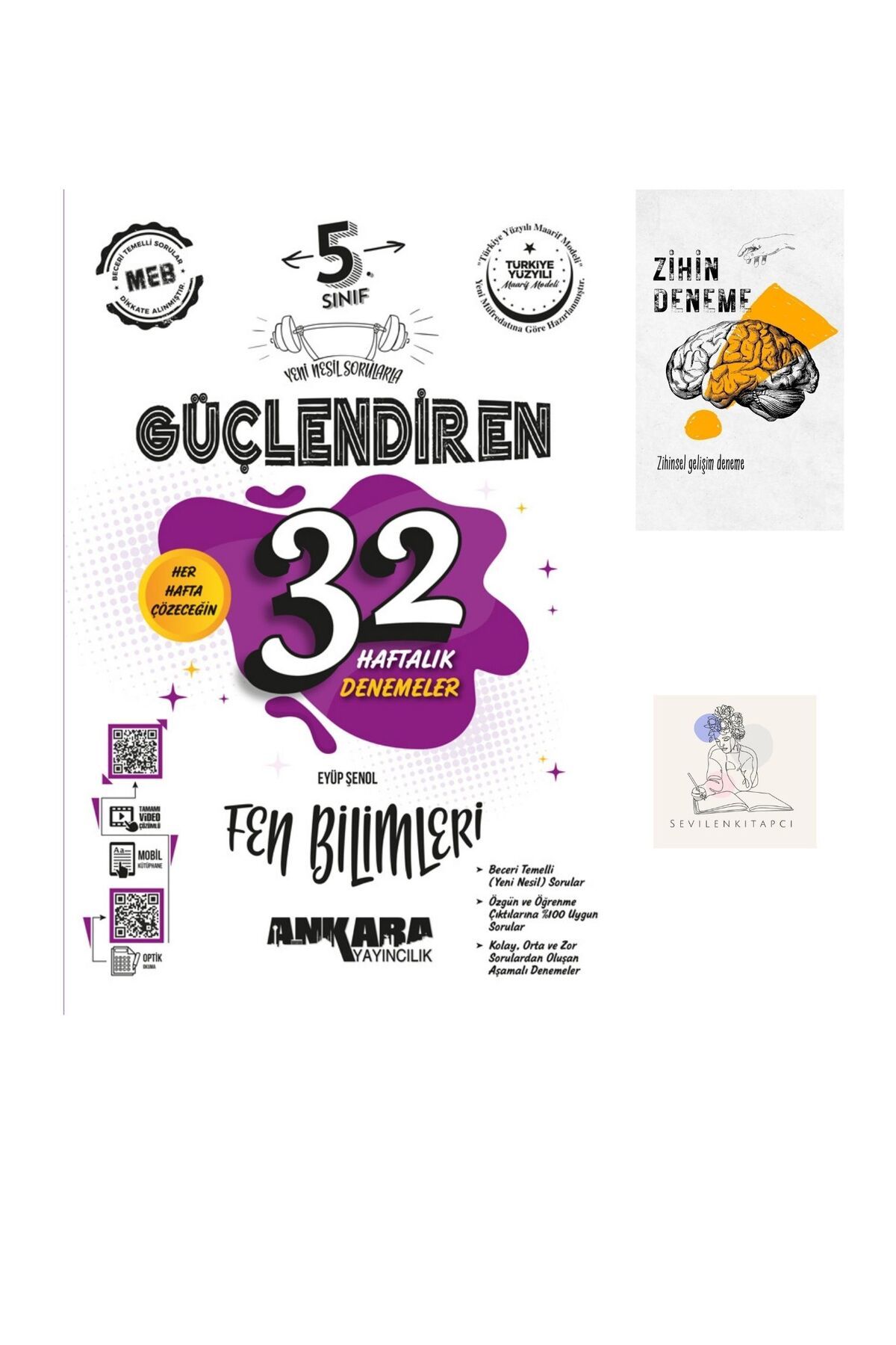 Ankara Yayıncılık ANKARA 5.SINIF GÜÇLENDİREN FEN BİLİMLERİ 32 HAFTA DENEME-ZİHİNDENEME-KAR282