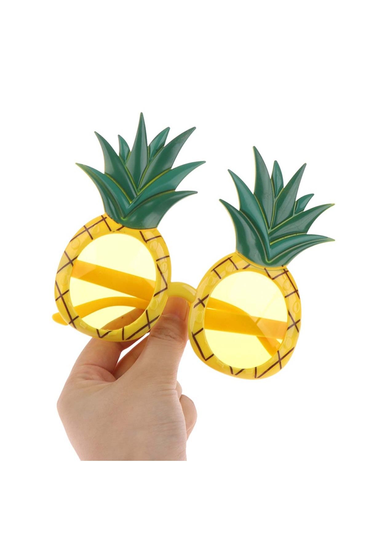 Skygo Tropikal Hawaii Ananas Şekilli Parti Gözlüğü 9.5 x 14 cm
