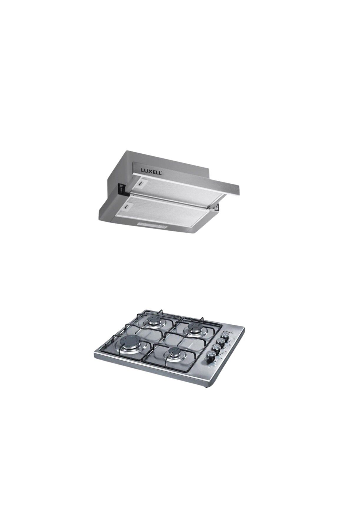 Luxell 2 Lİ İNOX EMAYE SET (ASPİRATÖR-OCAK)