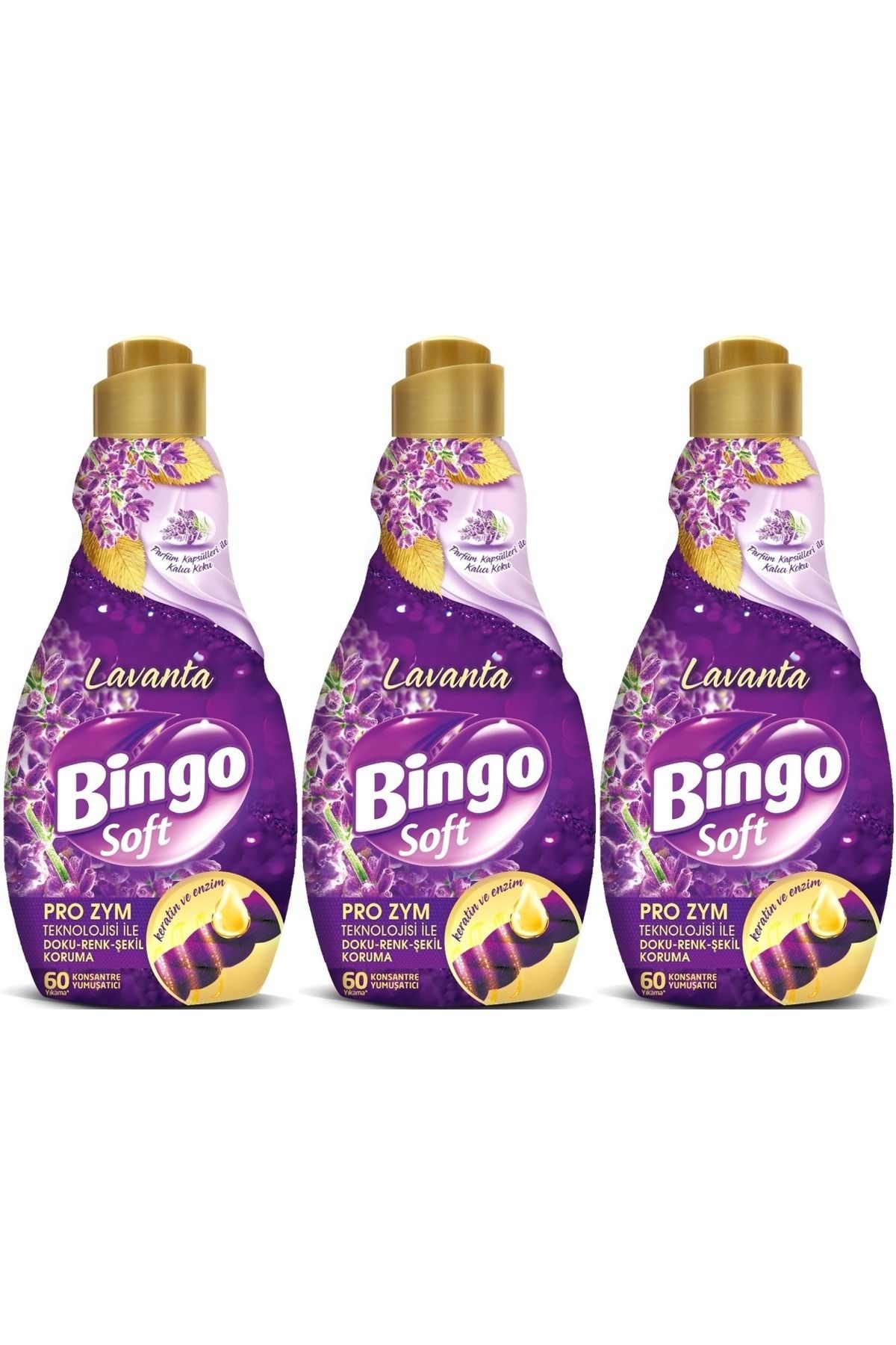 Bingo Soft Çamaşır Yumuşatıcı Konsantre 1440ML Lavanta (3 Lü Set)