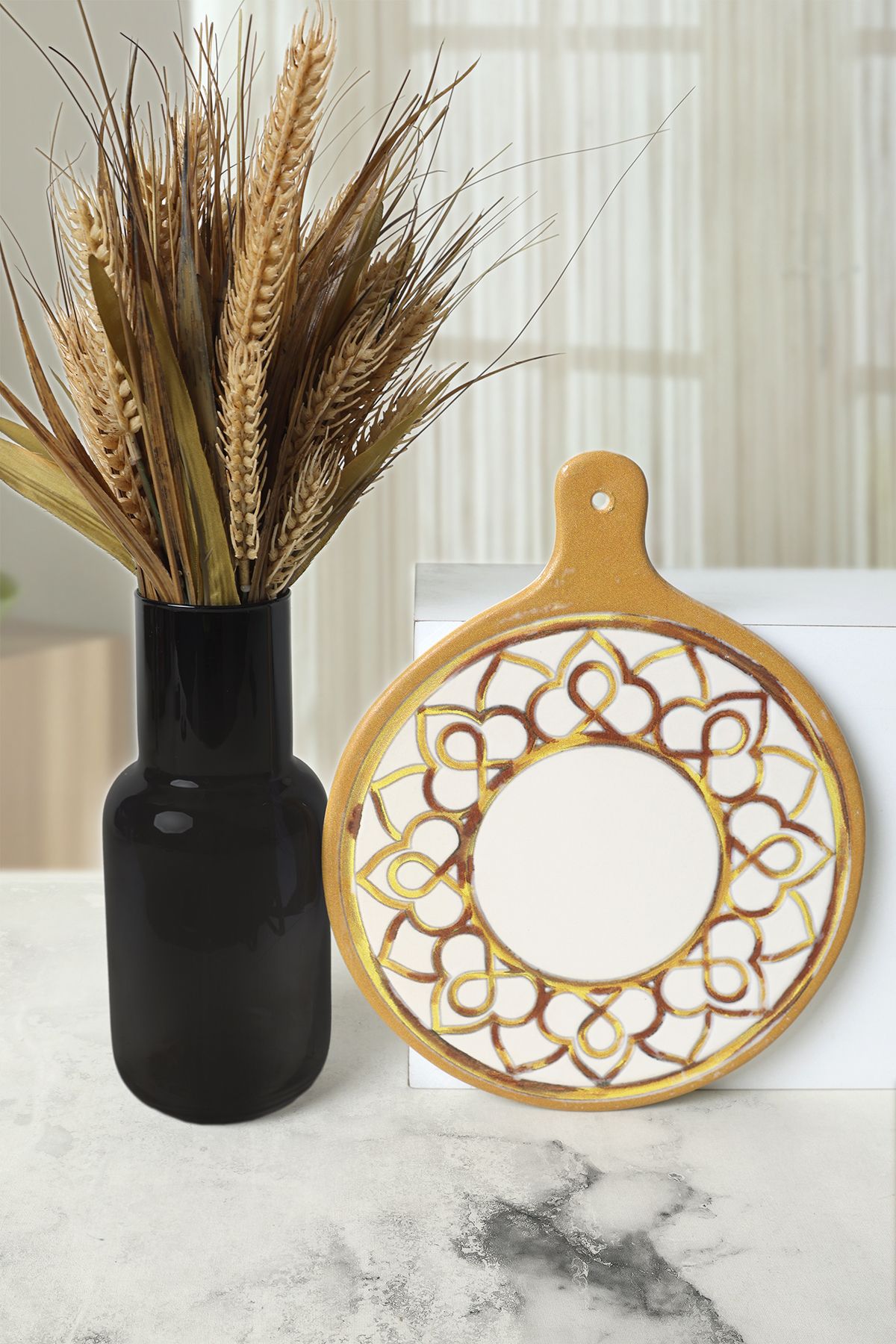 Keramika Worn Gold Peynir Sunum Tabağı 26 Cm 22968