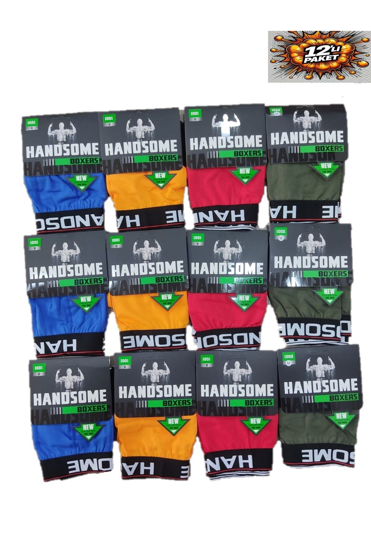 Pardon Erkek Renkli Boxer 12 Adet