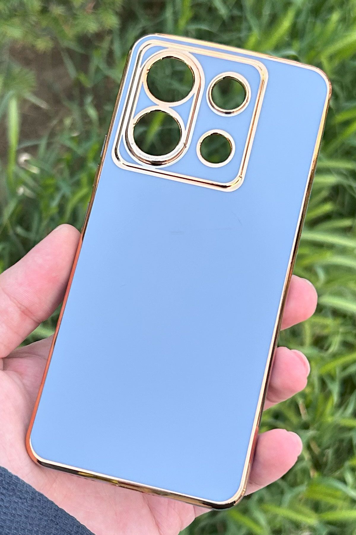 CEPSTOK Xiaomi Redmi Note 13 Pro 5G Kılıf Kenar Detaylı Yumuşak Parlak Silikon