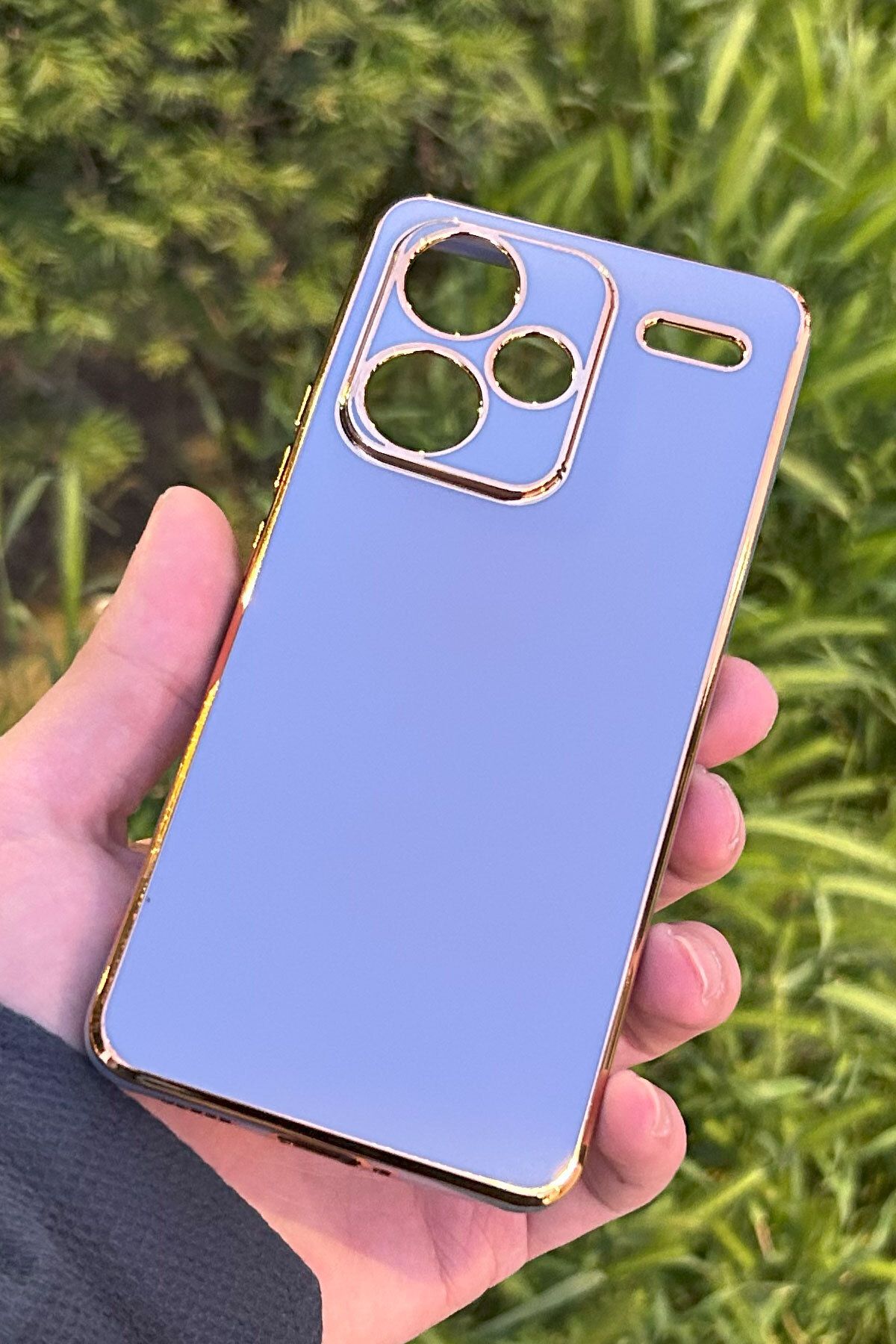 CEPSTOK Xiaomi Redmi Note 13 Pro Plus 5G Kılıf Kenar Detaylı Yumuşak Parlak Silikon