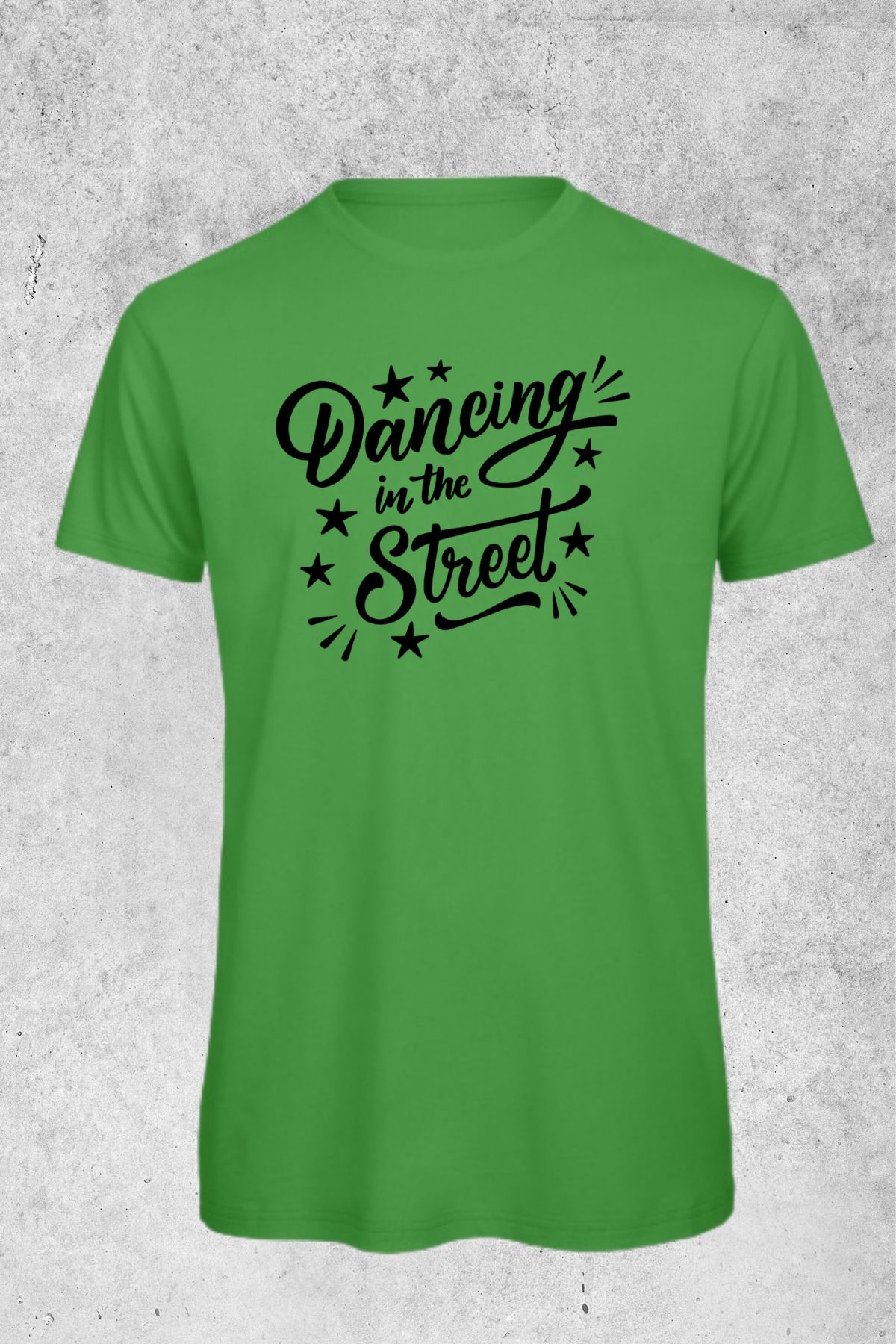 MOLICO Basic unisex sıfır yaka kısa kollu Dancinginthe street baskılı tshirt