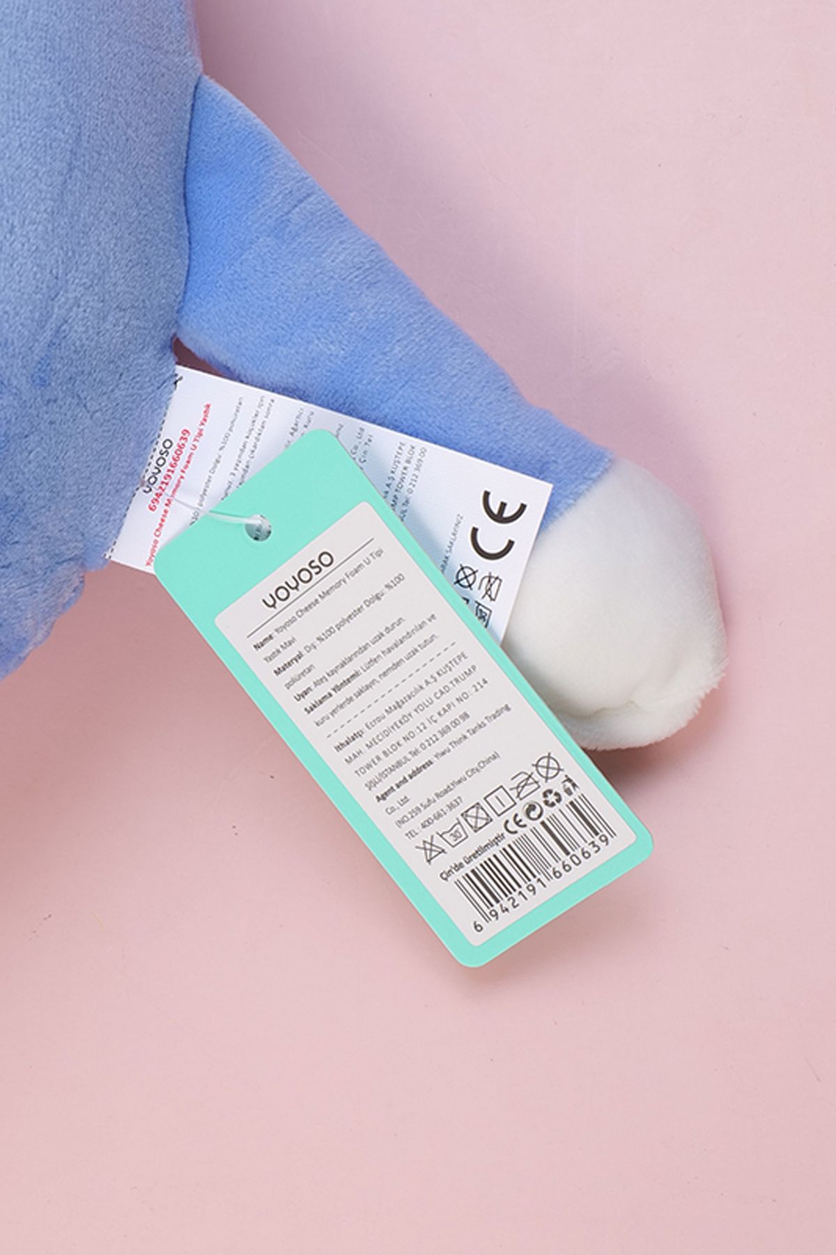 YOYOSO-Pernă Cheese Memory Foam tip U Albastru 5