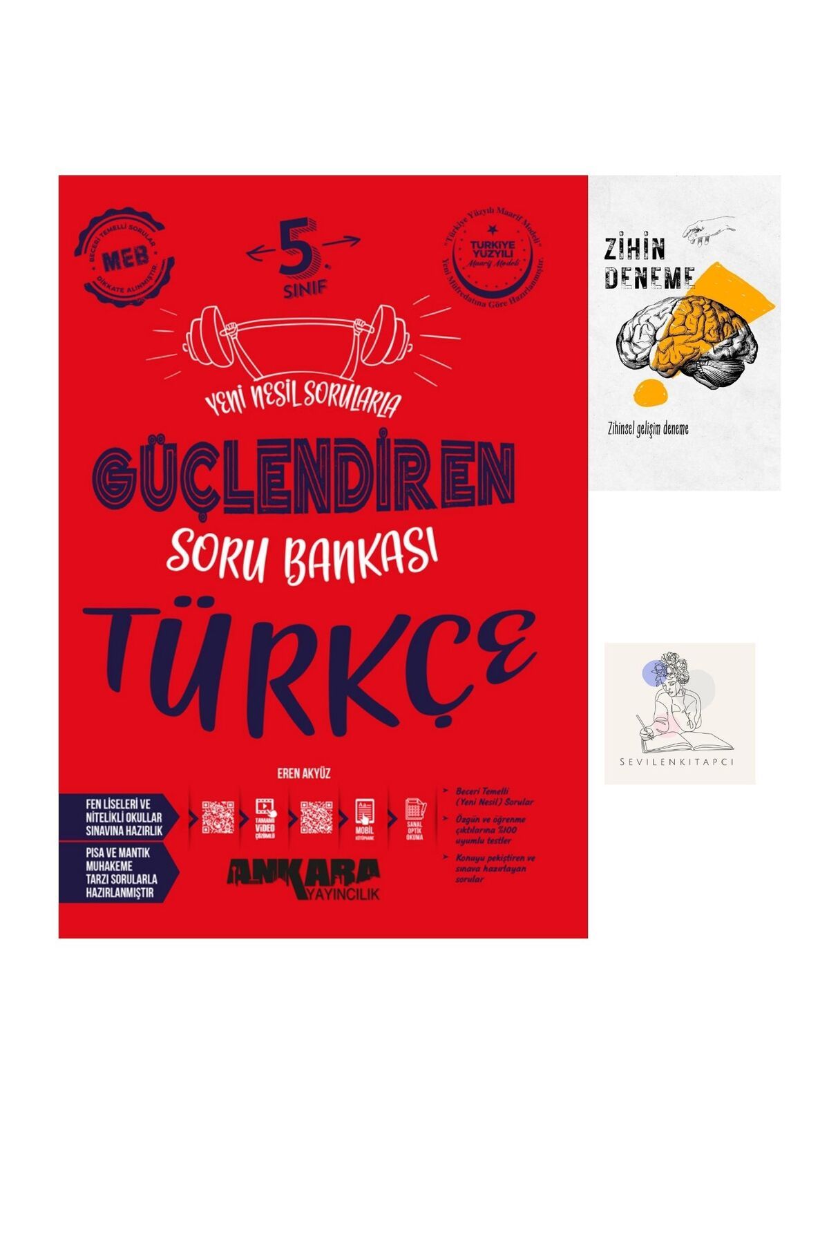 Ankara Yayıncılık ANKARA 5.SINIF GÜÇLENDİREN TÜRKÇE SORU BANKASI-ZİHİNDENEME-KAR95