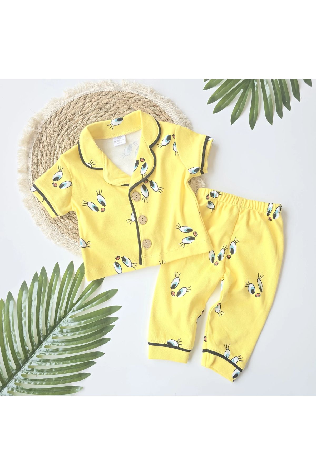 BEBEYOGİ Bebek Takım Twetty Baskılı Pijama 6-24 Ay