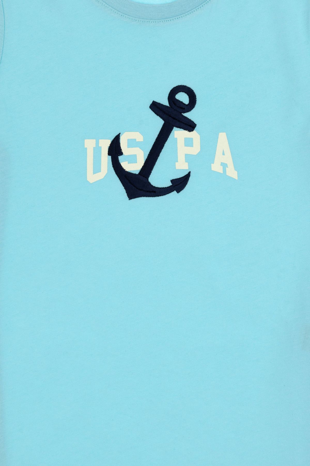U.S. Polo Assn.-Boy's Aqua Crew Neck T-Shirt 50307298-Vr007 4