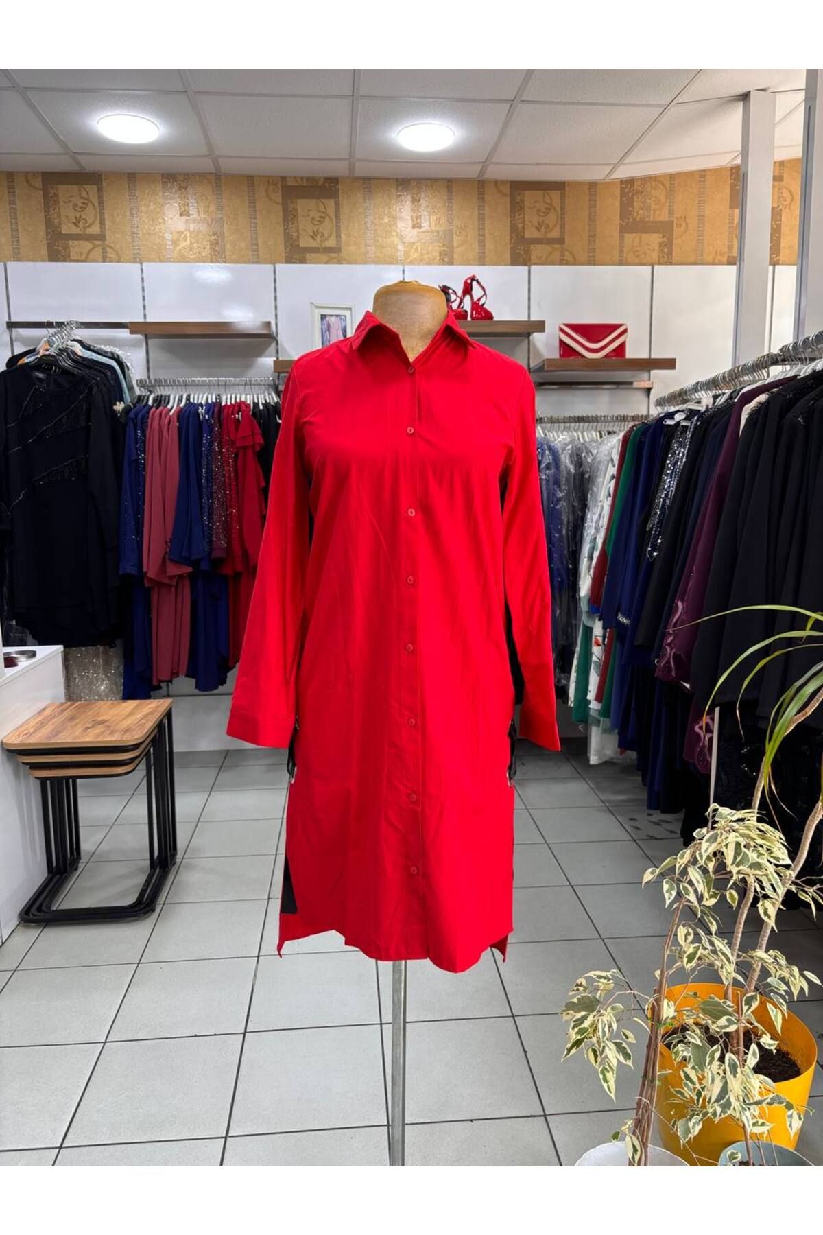 Bulem Collection Kuş Gözlü Detaylı Fit Tunik