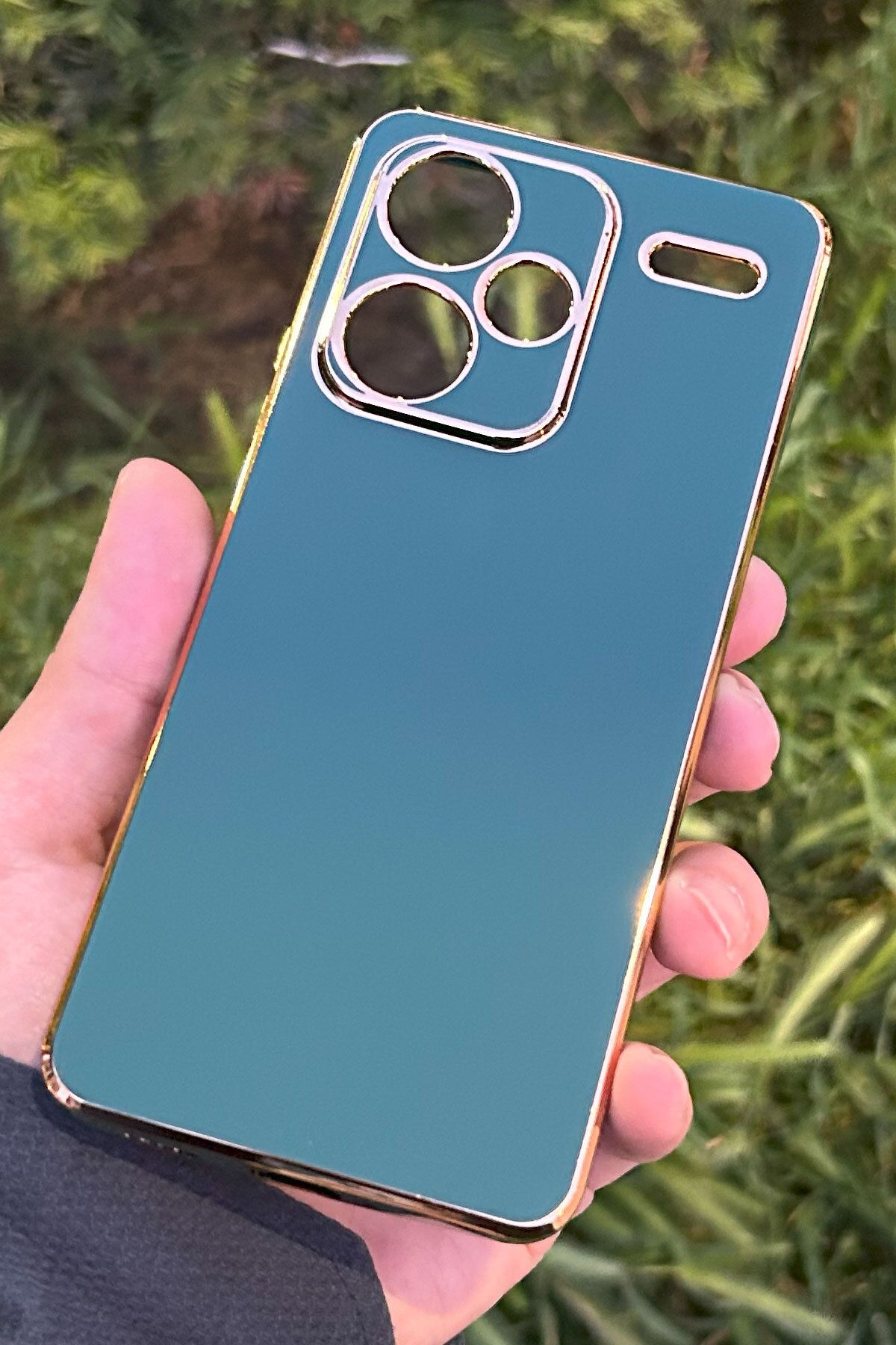CEPSTOK Xiaomi Redmi Note 13 Pro Plus 5G Kılıf Kenar Detaylı Yumuşak Parlak Silikon