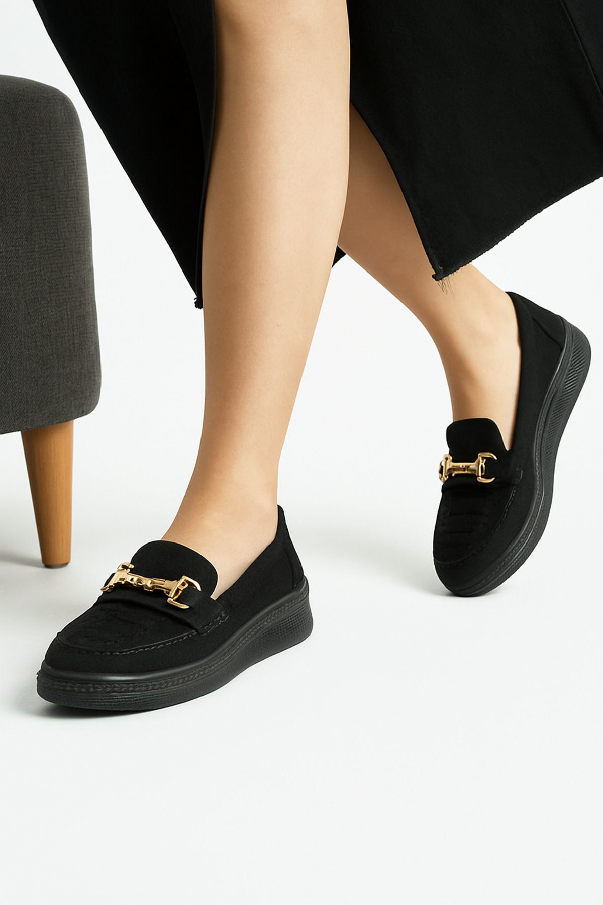 HKM shoes Yeni Sezon Tokalı Kadın Klasik Comfor Ortopedik Babet Kadın Günlük Ayakkabı