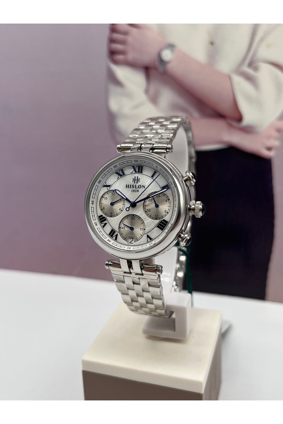 Hislon-Silver Women's Wristwatch 5 Atm Waterproof with 3 Years Warranty 2