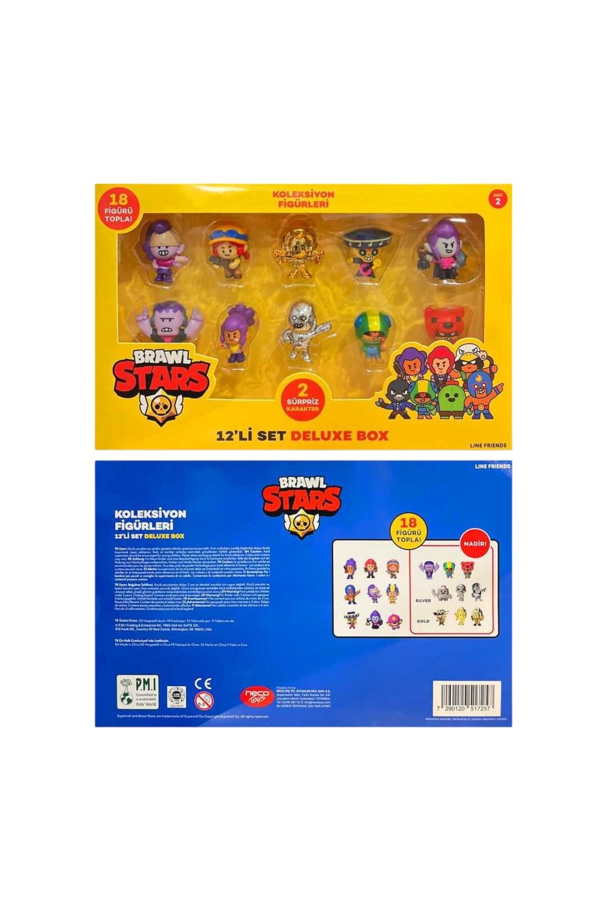 BRAWL STARS BRW2080 S2 KOLEKSİYON FİGÜRLERİ 2 SÜRPRİZ KARAKTER 12 Lİ DELÜKS SET 3+