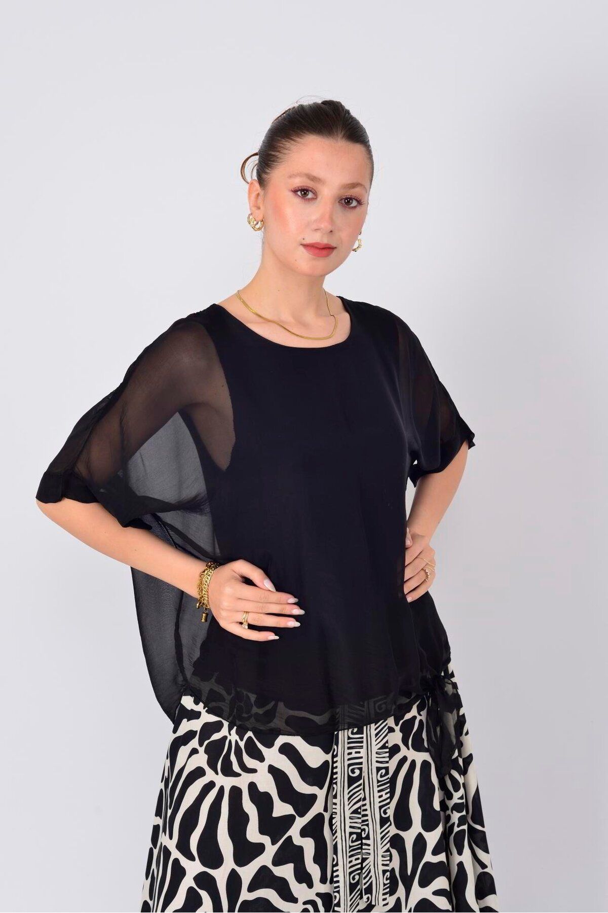 Park Moda 21993 BAĞLAMA DETAYLI İPEK BLUZ