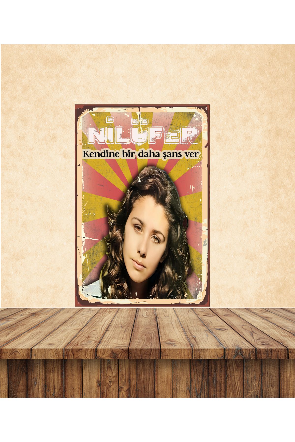 TAKIFİX Nilüfer Kendine Bir Şans Ver Temalı 20 x 30 CM MDF Tablo