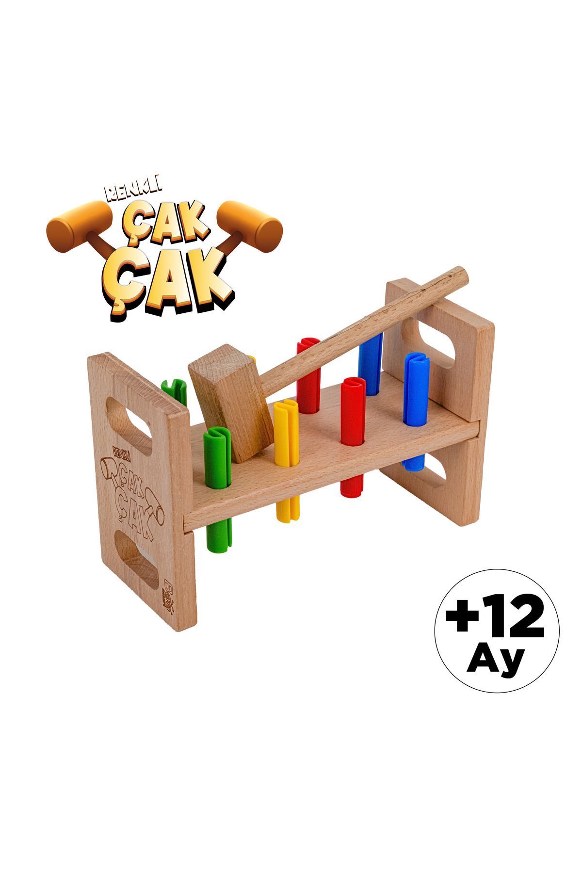 OYUNCAK GEZEGENİ Çak Çak Doğal Ahşap Bebek Oyunu Çak Çak Tak Çekiç Oyunu