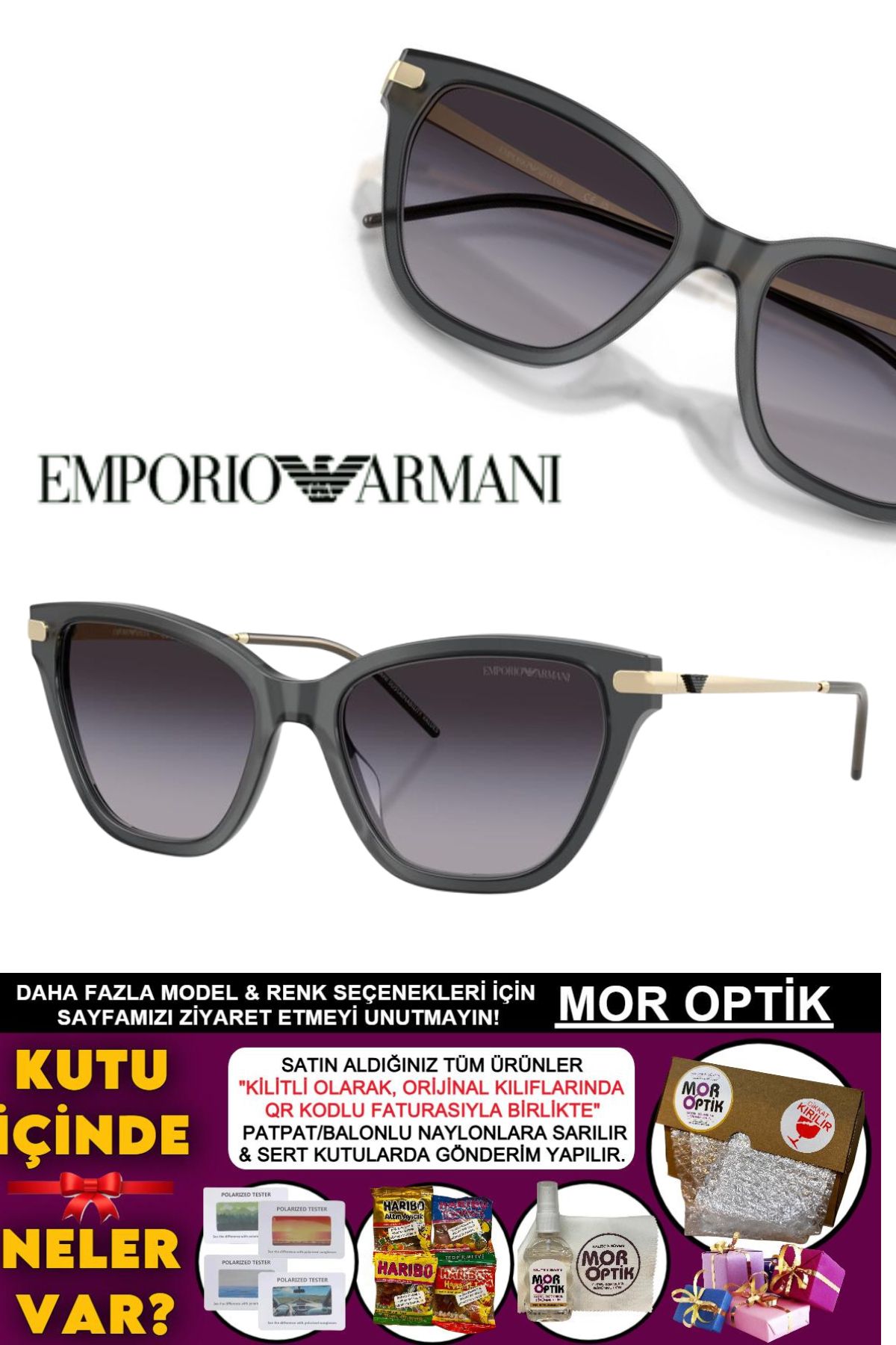 Emporio Armani EA4251 54-17-149 HN "KÖŞELİ CAT MODEL İNCE SAP"