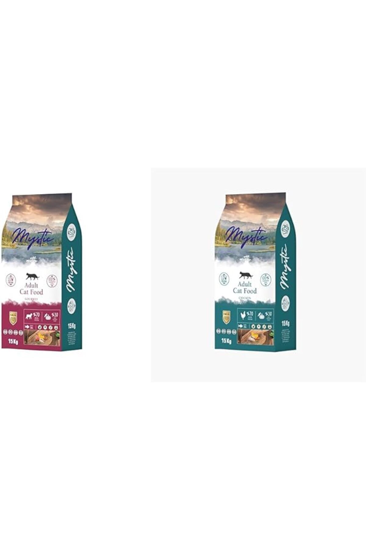 Furlo Mystic Gurme Yetişkin Kedi Maması, 15 Kg & Mystic Tavuklu Yetişkin Kedi Maması, 15 Kg