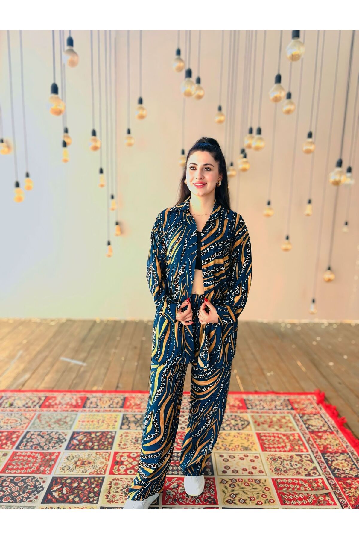 YAMANCAN MODA Viskon Gömlek Pantolon İkili Takım