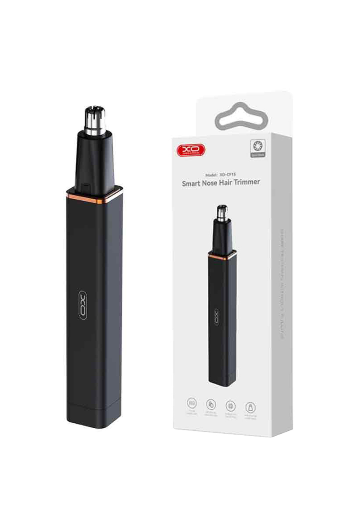 REDz Accessories-Nose Care Device, XO-CF15 Smart Nose Hair Trimmer, Power 1W, Portable, Black 1