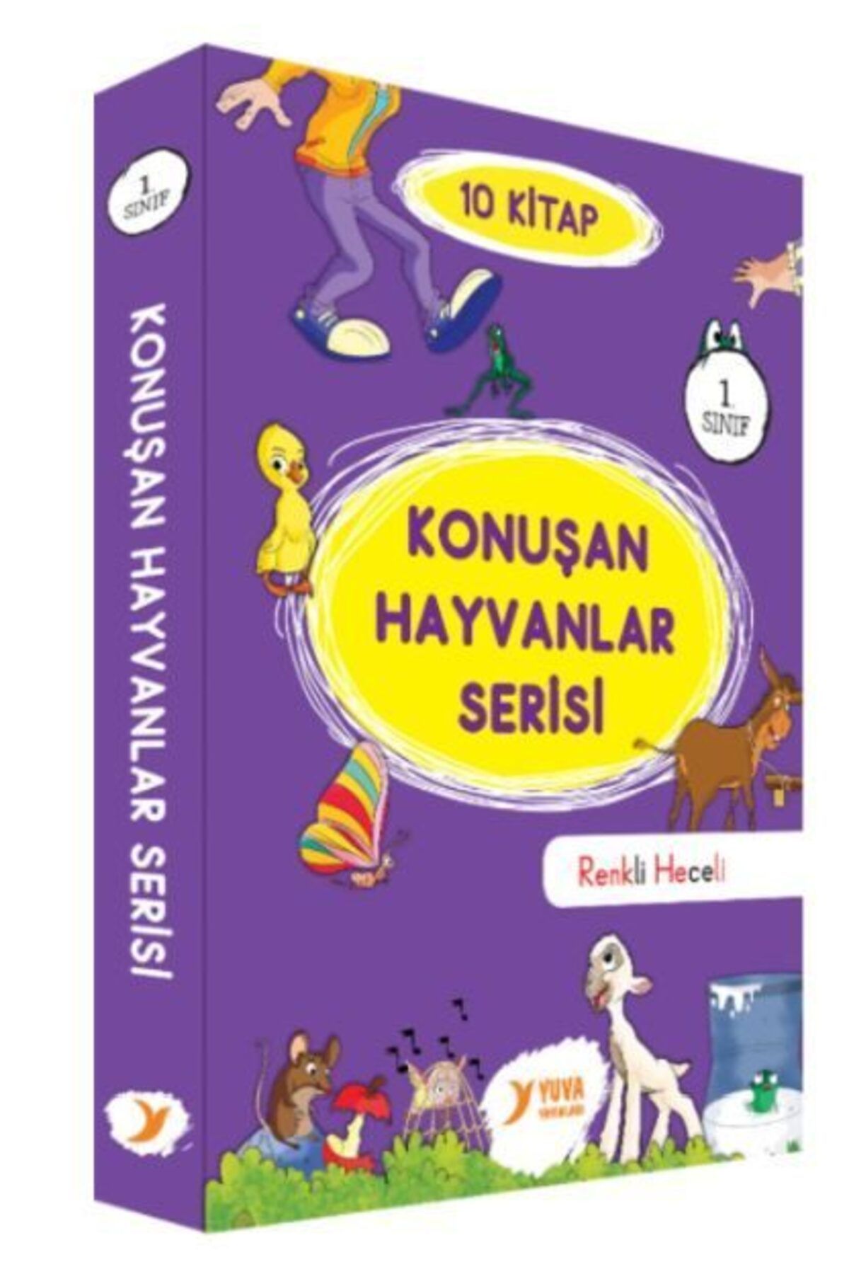 Destek Yayınları Konuşan Hayvanlar Serisi 1 Sınıf Renkli Heceli 10 Kitap