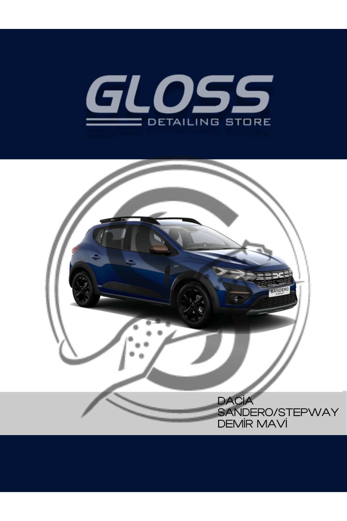 Gloss Detailing Dacia Sandero/Stepway uyumlu  RQH Demir Mavi - Çizik Ve Taş izi Giderici Rötuş Boyası 30ml.