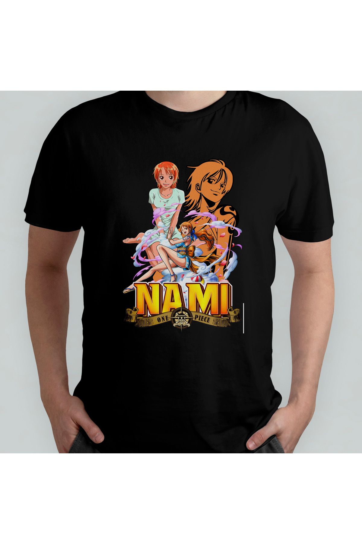 Pixxa One Piece Nami Unisex %100 Pamuklu Bisiklet Yaka T-Shirt Model 3
