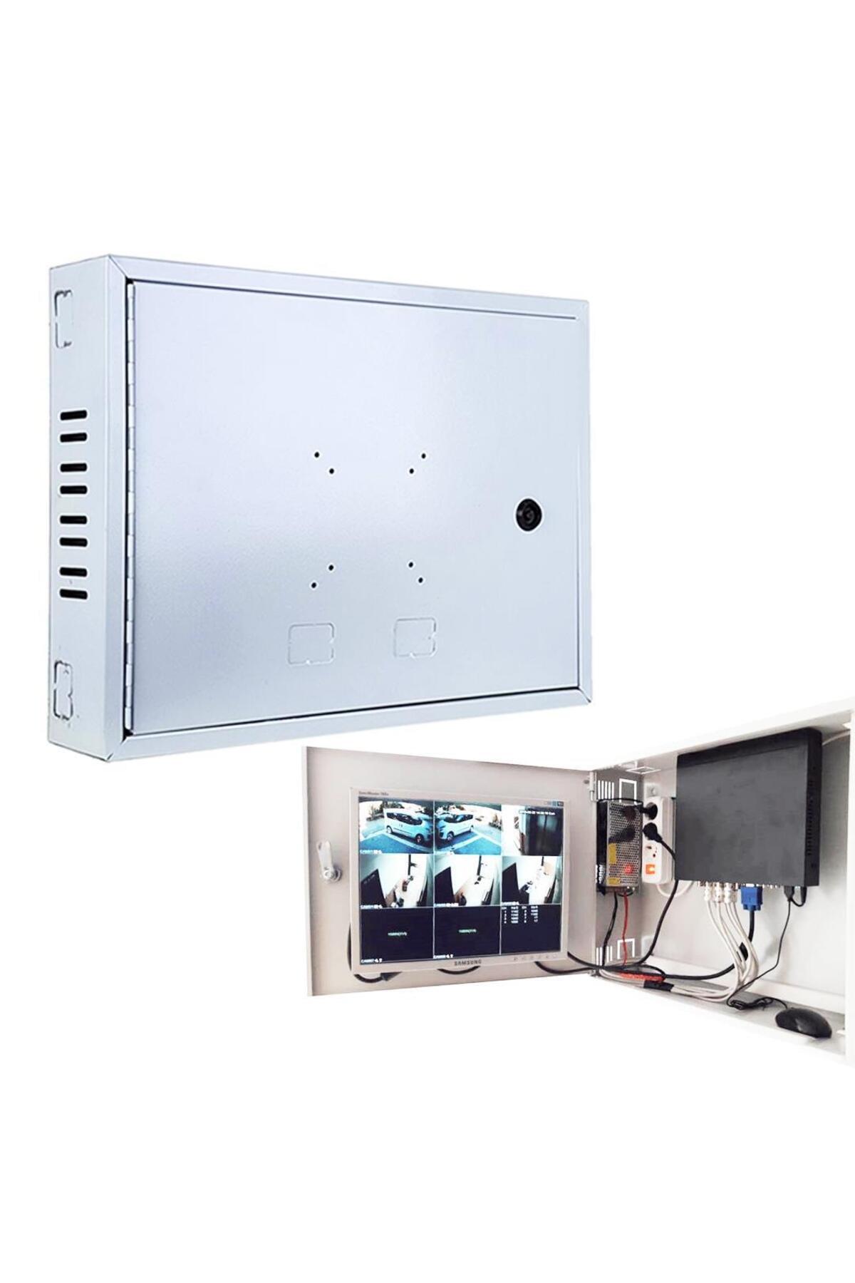 Powermaster Novacom 45X35x10 Cm Dik Tip Gri Monitör Takılabilen Dvr Kabini