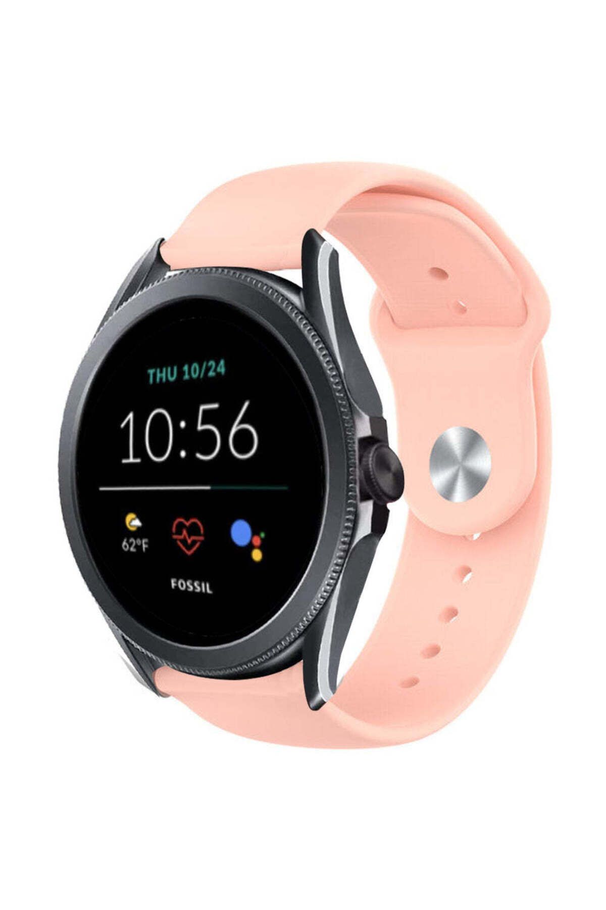 bbtech Fossil Women's Sport / Charter HR 18mm Standart Silikon Kordon Klasik Kayış Esnek 18 mm Band