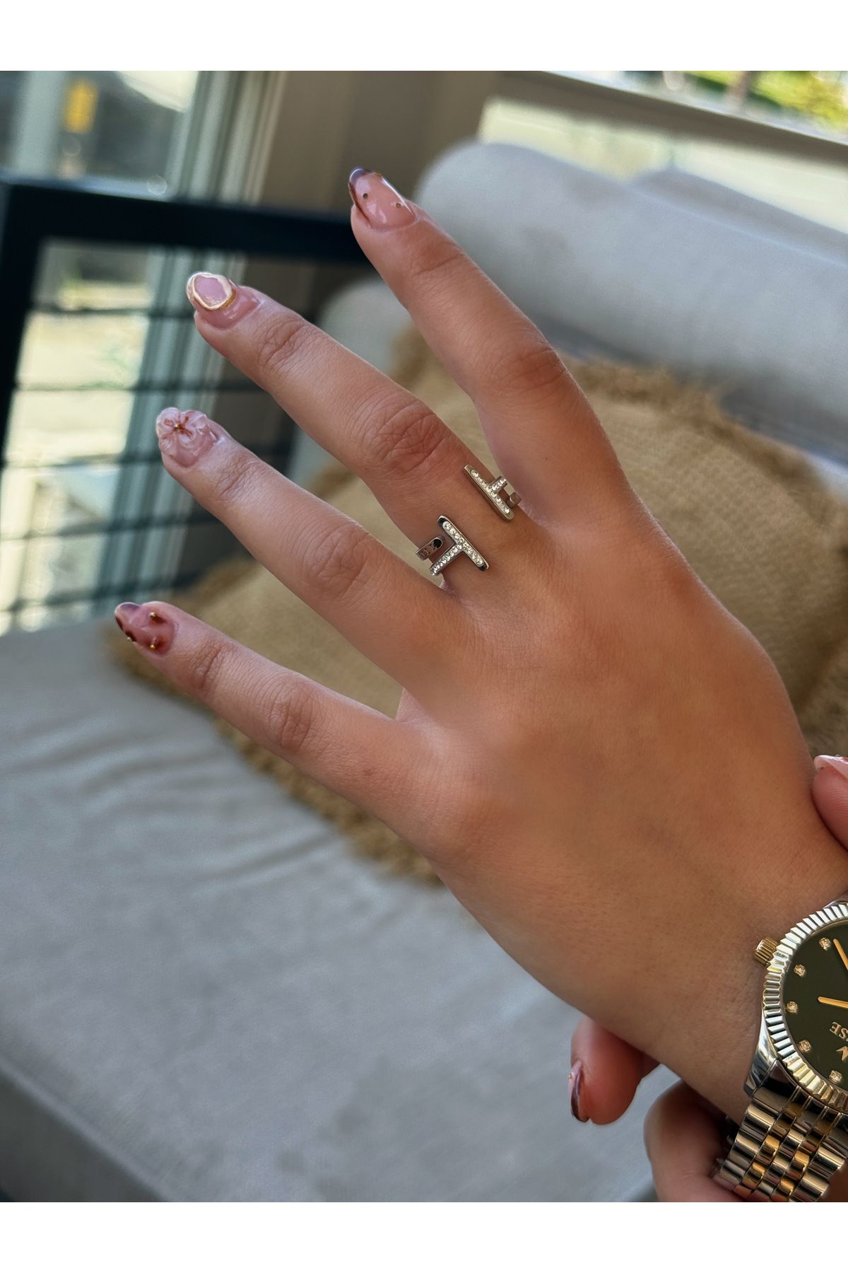 HeyYou Jewelry Ayarlanabilir T yüzük