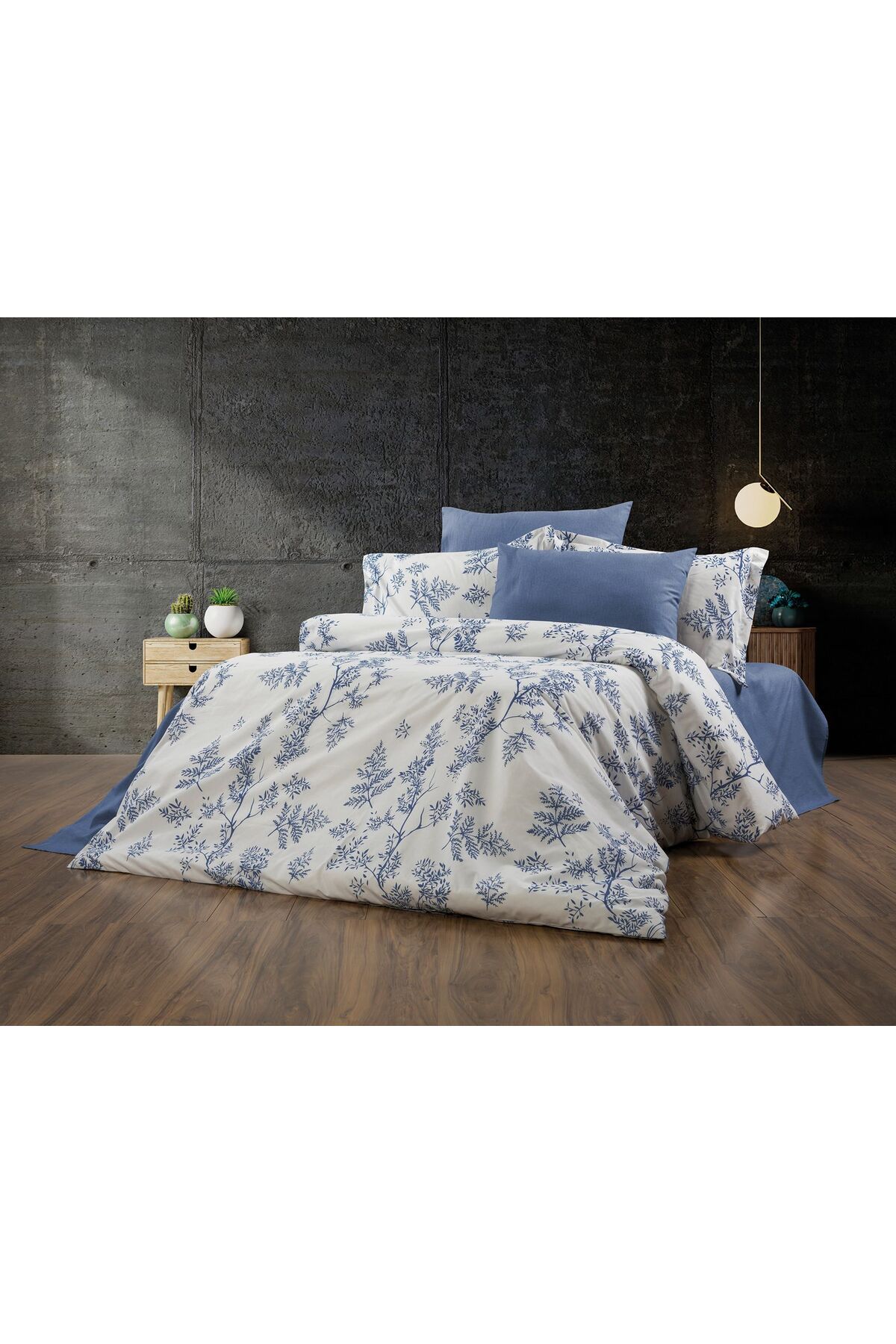 FurkanTicaret Çift Kişilik Nevresim Takımı - 1 Nevresim, 1 Lastikli Çarşaf, 2 Yastık Kılıfı - %70 Pamuk %30 poly