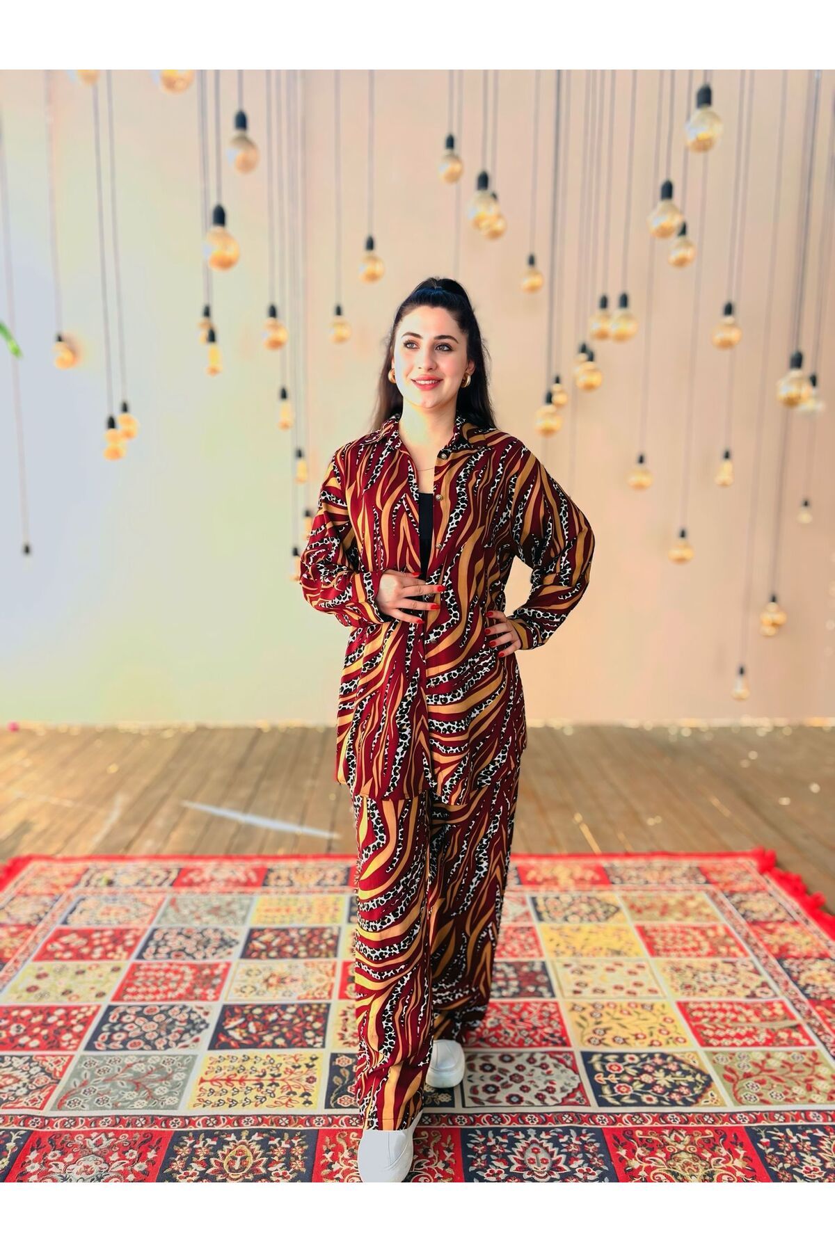 YAMANCAN MODA Viskon Gömlek Pantolon İkili Takım