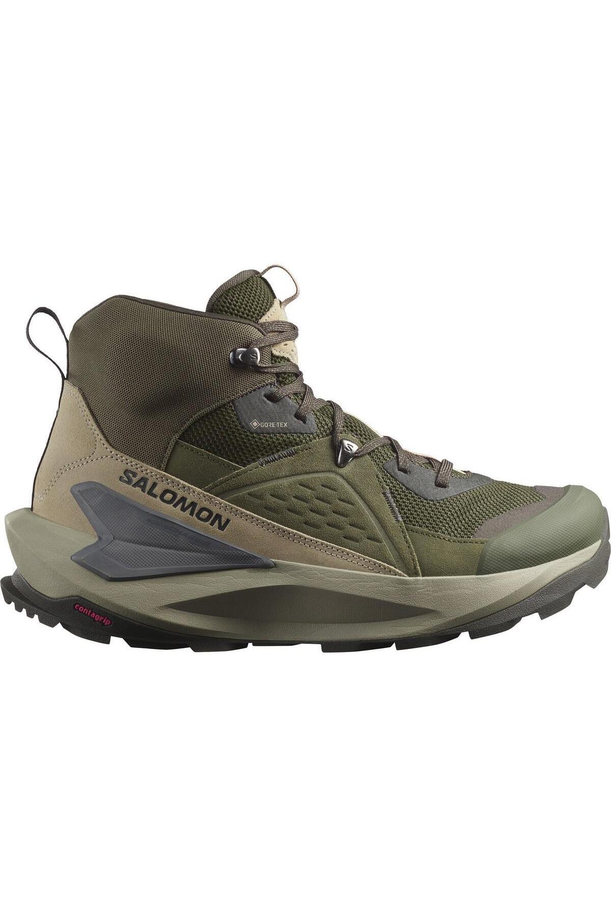 سالومون چکمه های بیرونی مردانه اکسیر Mid Gore-tex - سبز خاکی
