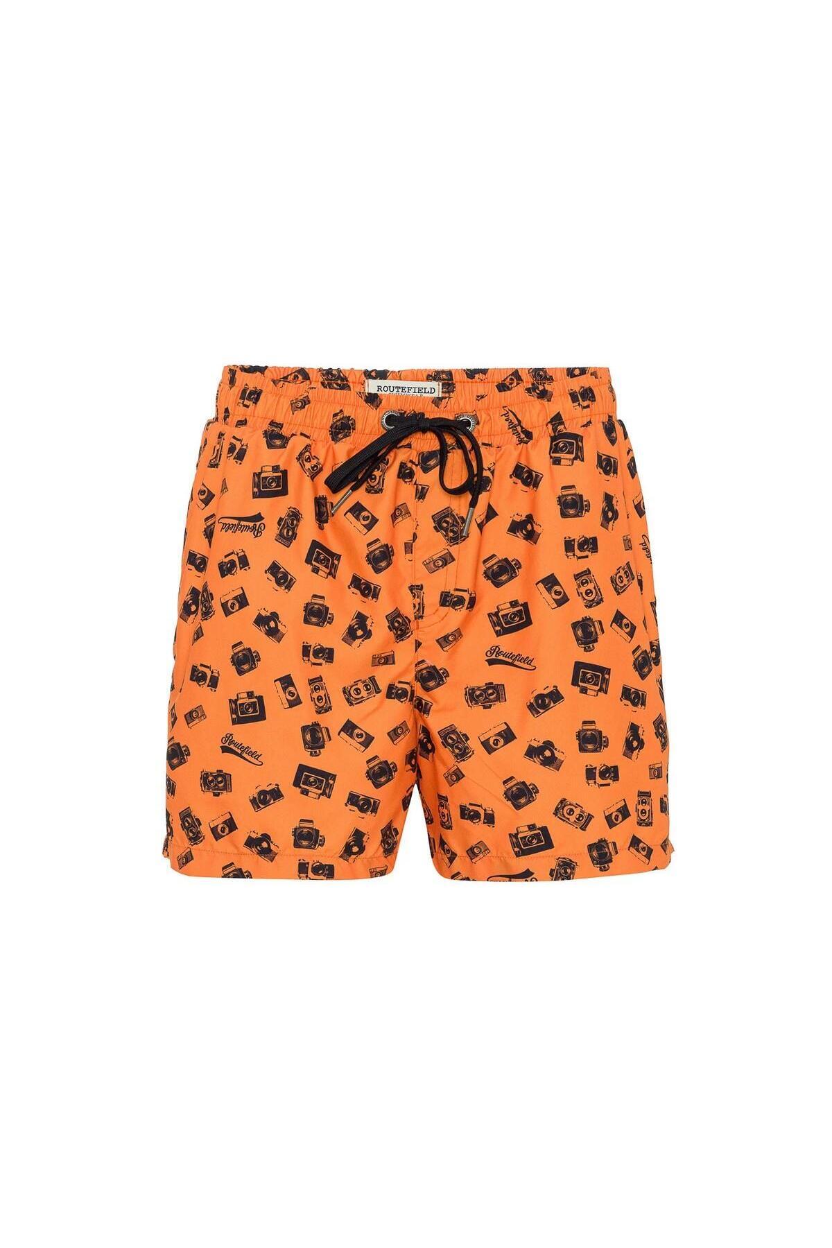 ROUTEFIELD RFVIGNET23 Vignet Erkek Şort Mayo Turuncu