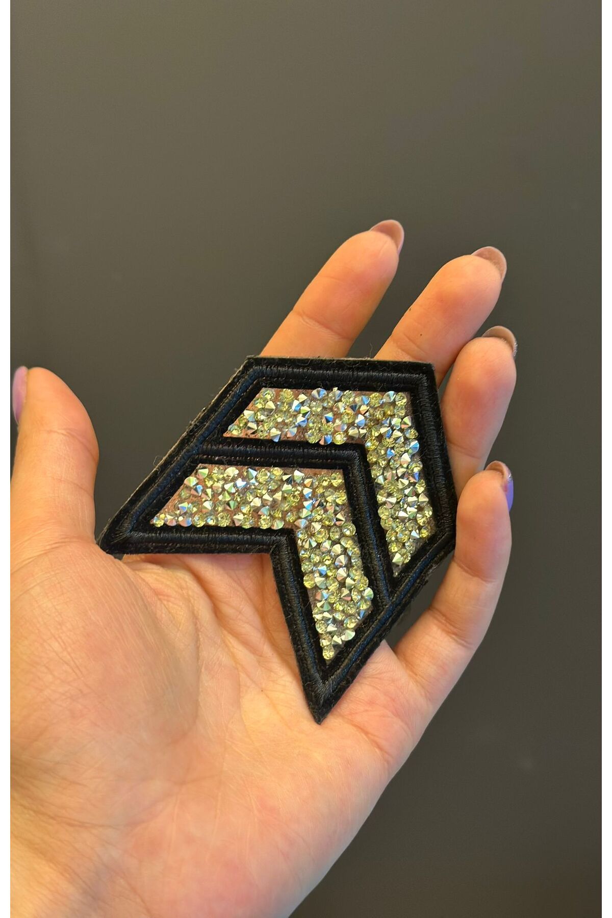 Gönülden Tasarım ÜTÜ İLE YAPIŞAN TAŞLI ARMA APOLET 8X6 CM