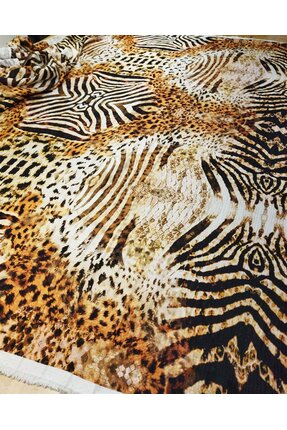 Kumaş Parça Saten Viskon Kahveli Tonlarda En: 145 cm