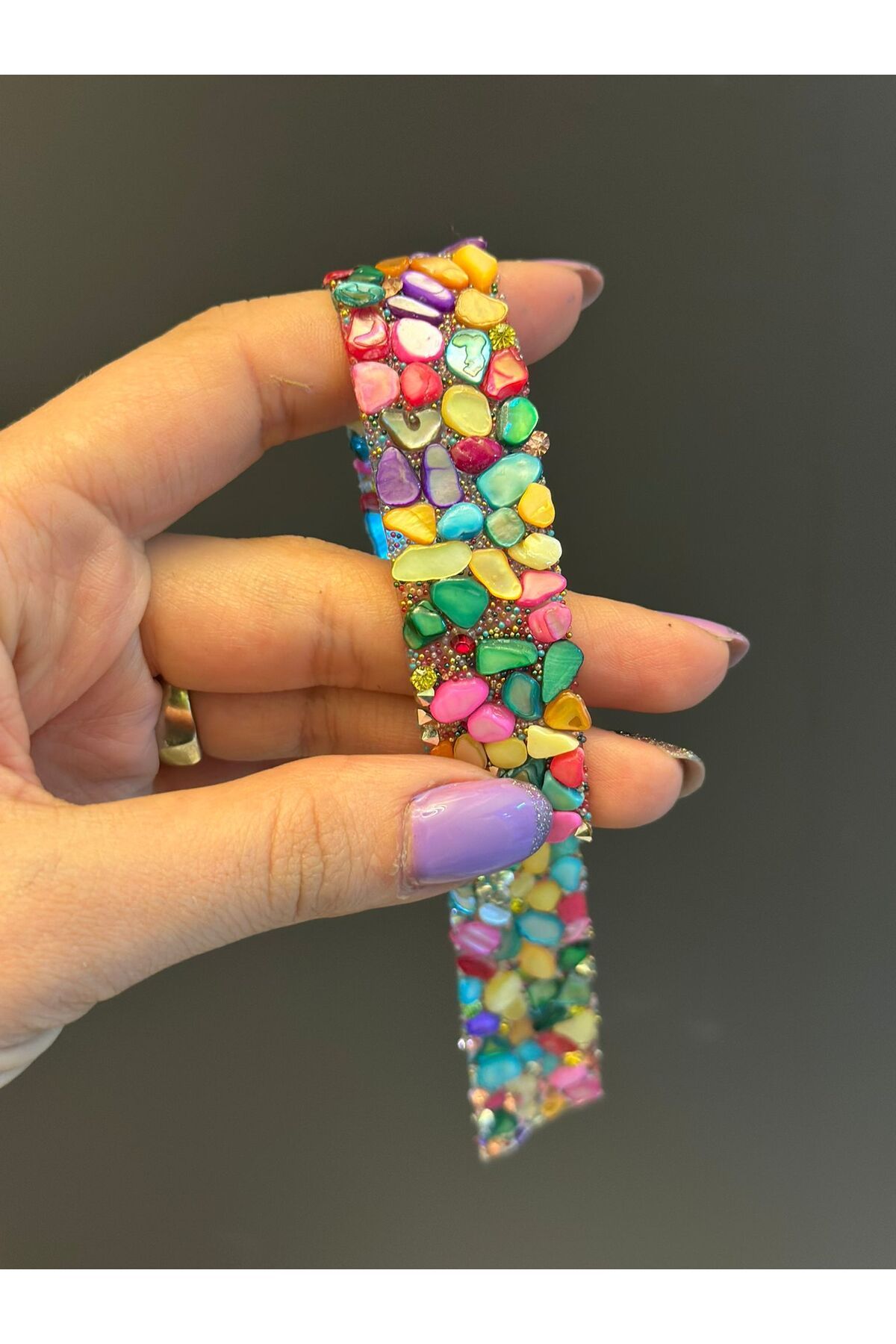 Gönülden Tasarım ÜTÜ İLE YAPIŞAN RENKLİ TAŞ İŞLEME GİYİM DİKİŞ AKSESUARI 20X4 CM