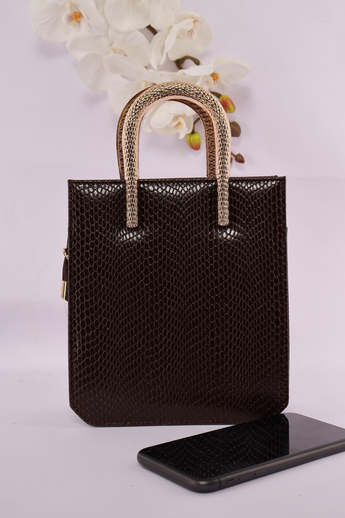 weem bag Elysara EB0143 | PİTON GÖZ ALICI YILAN SAP PORTFÖY ÇANTA görsel 3