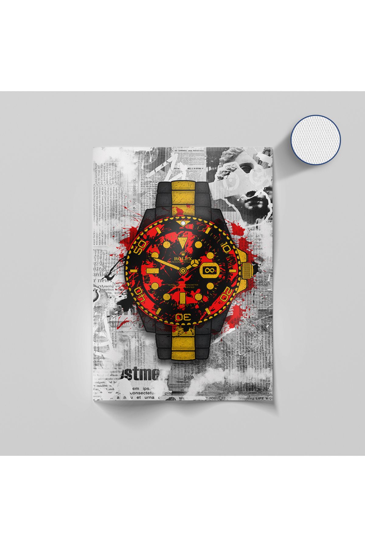 Yzc Store Lüks Saat Markası Kanvas Tablo | Saat Temalı Modern Sanat Poster | Lüks Tablo