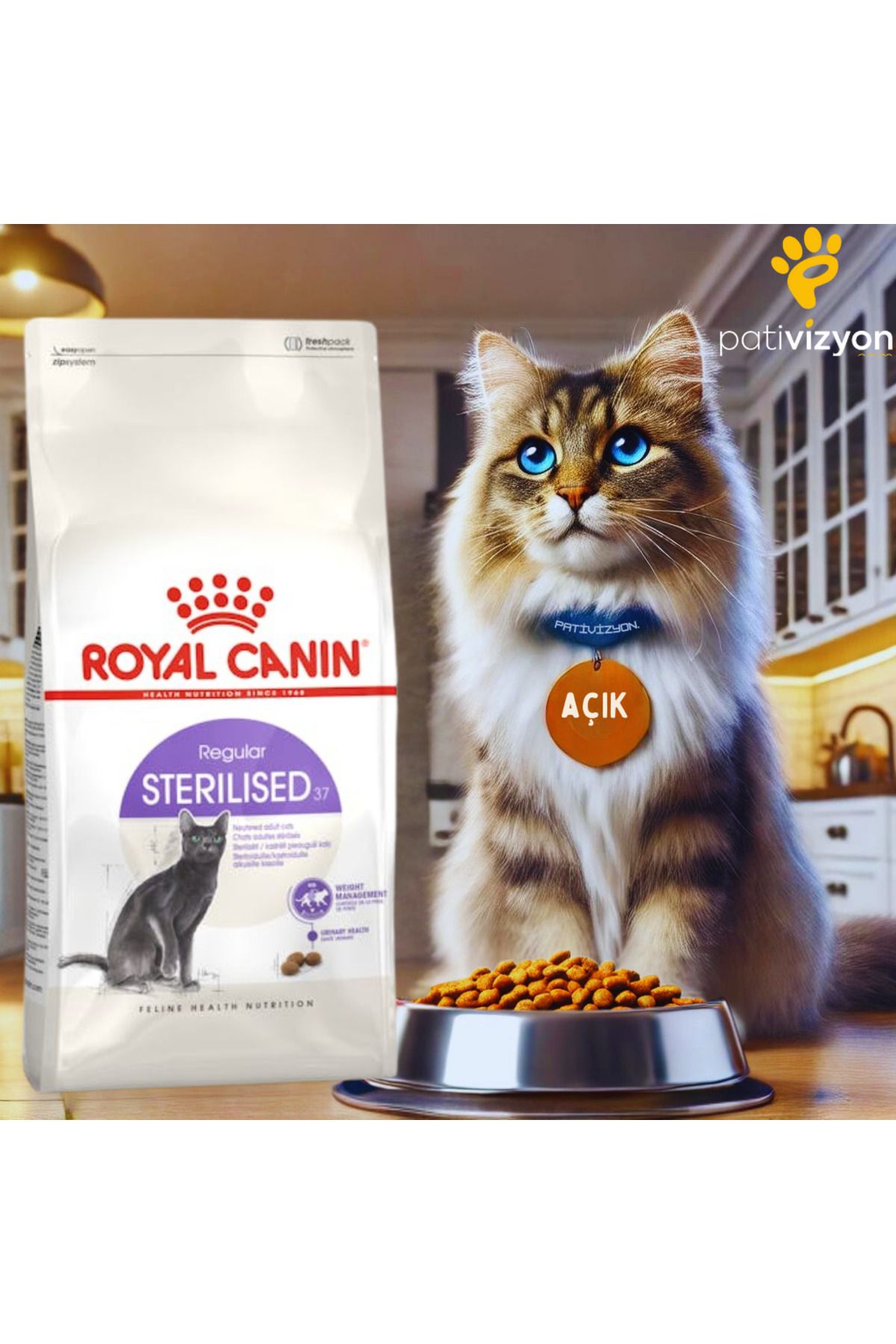 Royal Canin Sterilised Kısırlaştırılmış Kedi Maması 1 kg PAKETLENMİŞ AÇIK