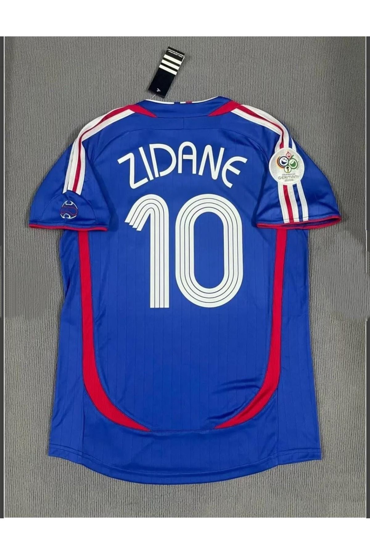 jabuka Fransa Milli Takımı 2006 Dünya Kupası Zinedine Zidane Nostalji Forması (mavi)