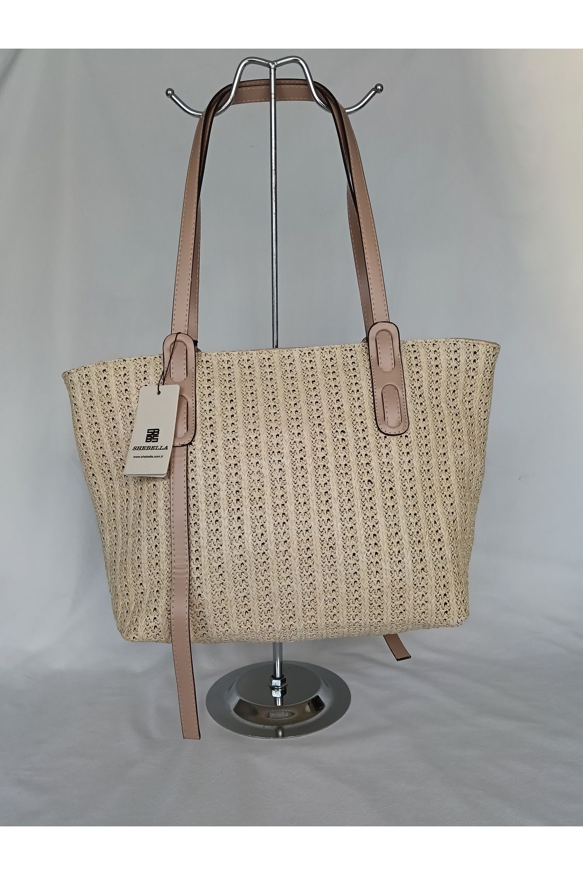 SheBella Bags & Shoes Kadın Özel Hasır Model Büyük Omuz Çantası