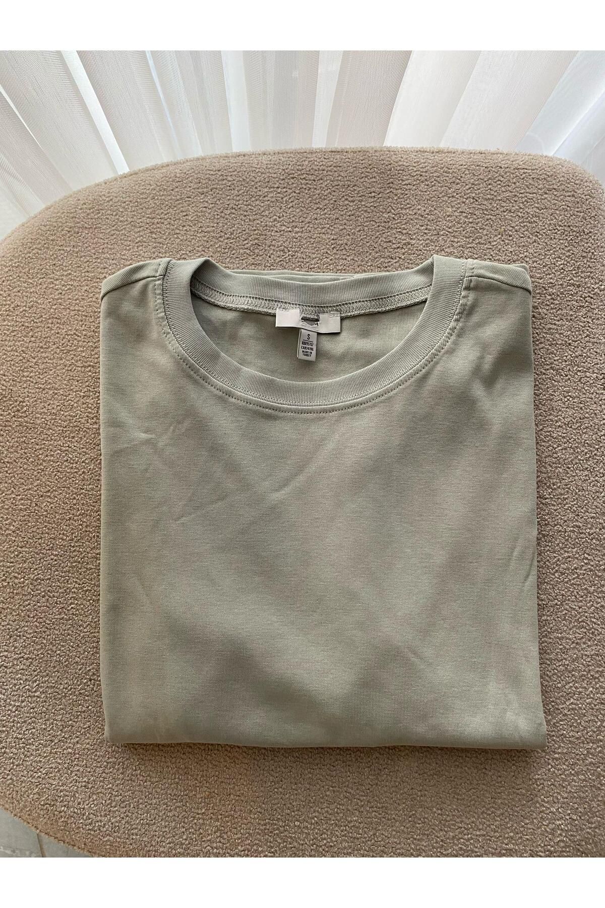 Yuksektopuklarboutique MV Mint Basic Tişört