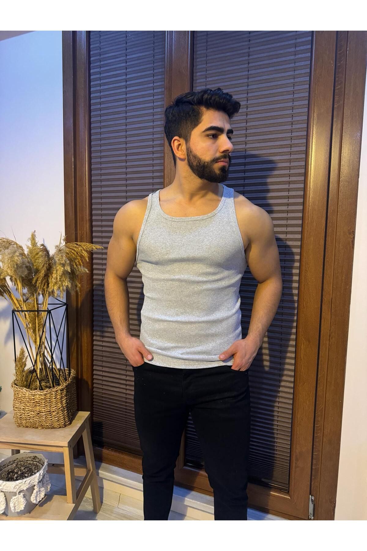 khalif erkek kaşkorse kumaş fitilli atlet