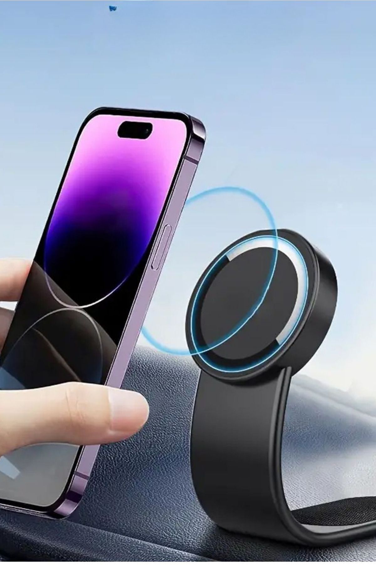 SEBURAM Bükülebilir Esnek Telefon Tutucu Yeni Nesil Manyetik Mıknatıslı Araç Içi Telefon Tutucu