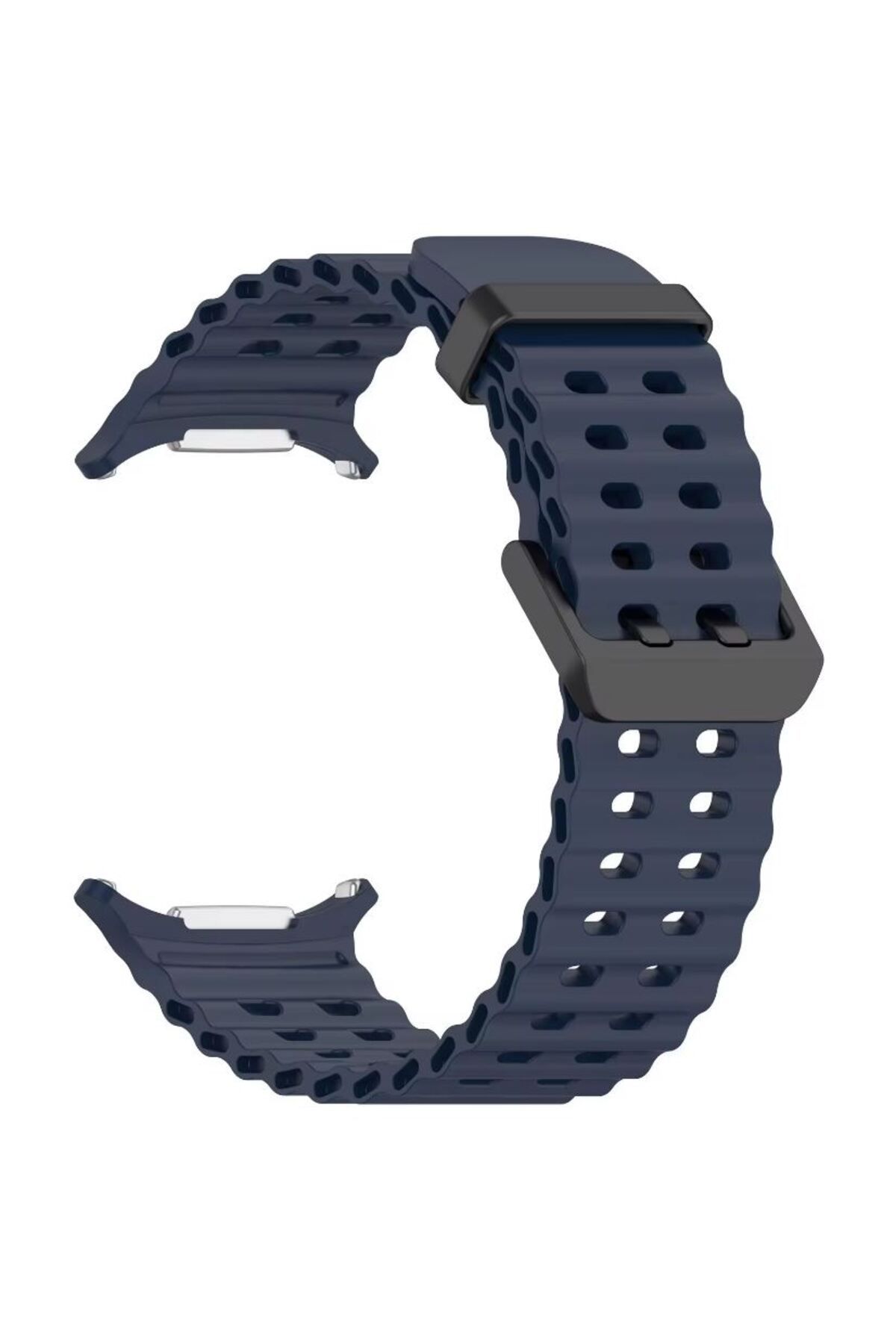 REDz Accessories-Curea Ocean Wave, design sport, compatibilă cu Samsung Galaxy Watch Ultra 47mm, silicon, albastru marin 4